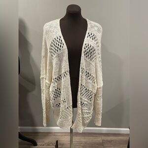 Cream Open Knit Cardigan. No tags
